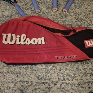 Wilson Tour Tennis Racket Bag - Red